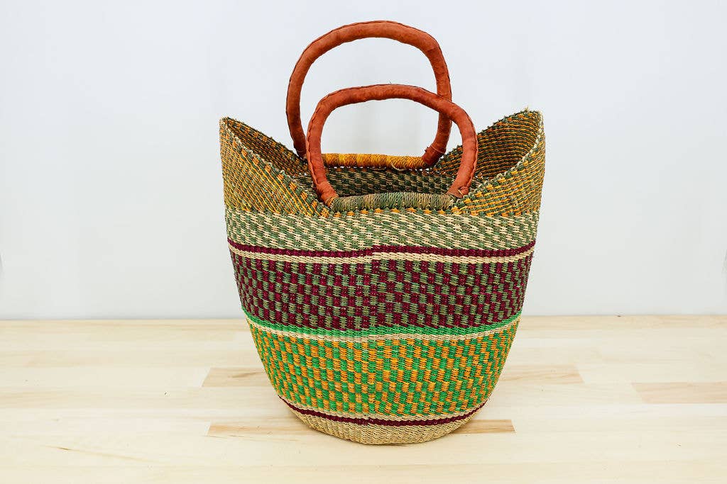 Gitzell FairTrade - Tote Basket Bag, U-Shopper multi-color