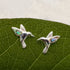 Women's Peace Collection - Abalone Hummingbird Studs - Sterling Silver, Indonesia