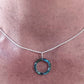 Abalone Inlay Circle Necklace - Sterling Silver, Indonesia