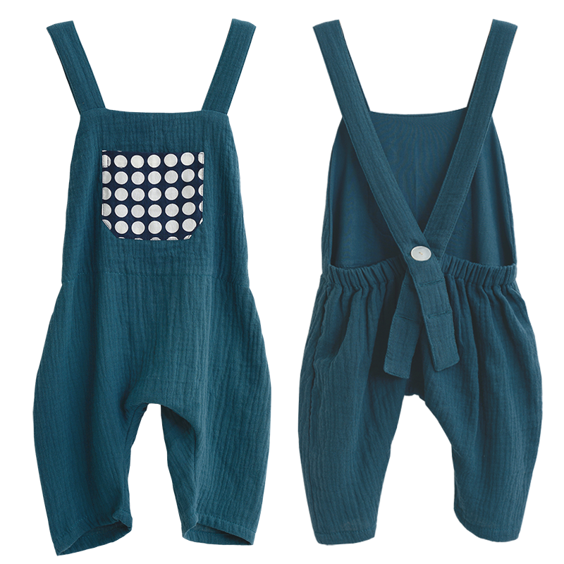 Cotton Crinkle Overalls