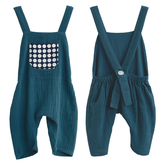 Cotton Crinkle Overalls
