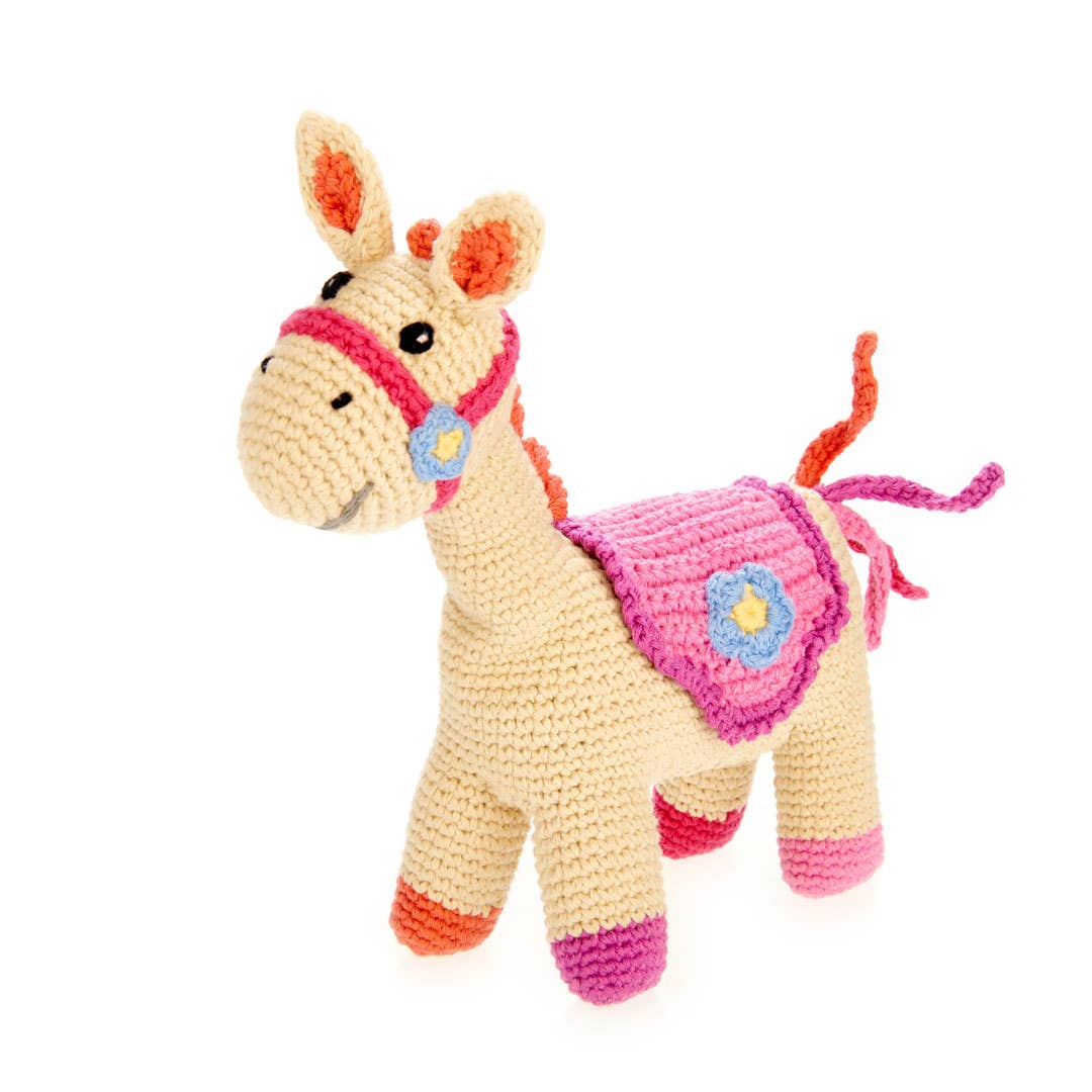 Pink Horse Rattle - CJ Gift Shoppe