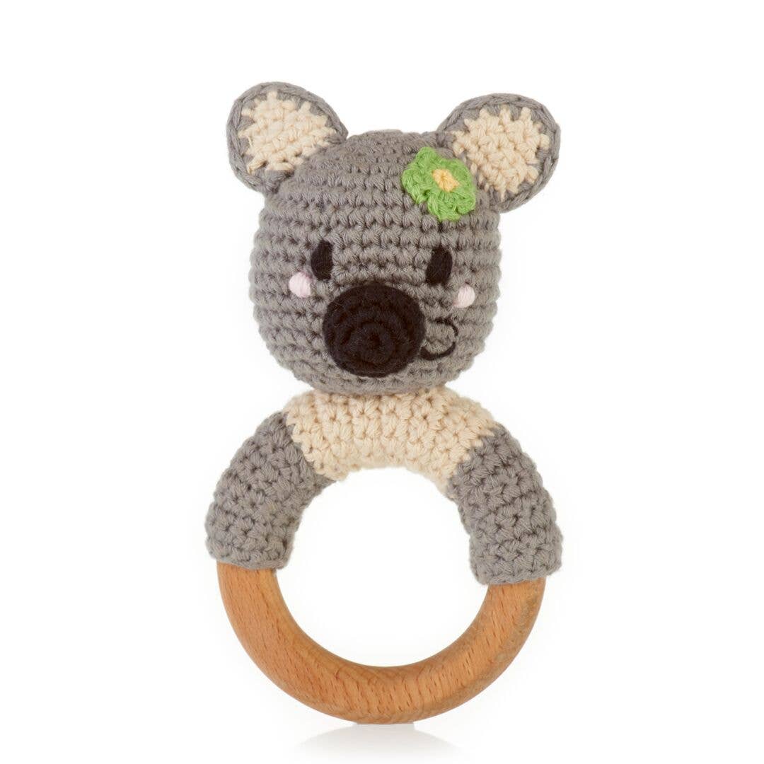 Wooden Teething Ring - Rattle Koala - CJ Gift Shoppe