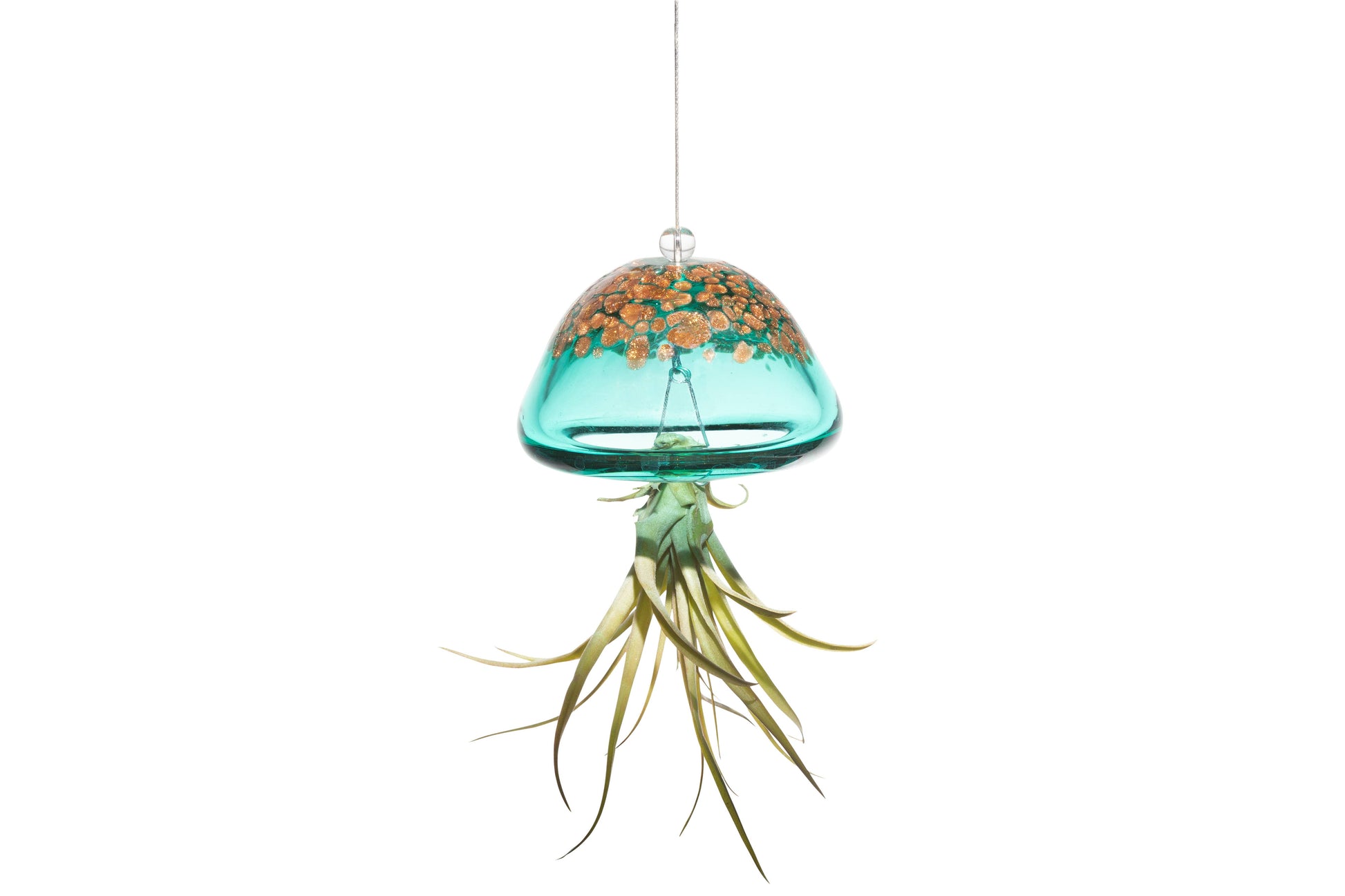 Jellyfish Hand Blown Art Glass Air Plant Holder - CJ Gift Shoppe