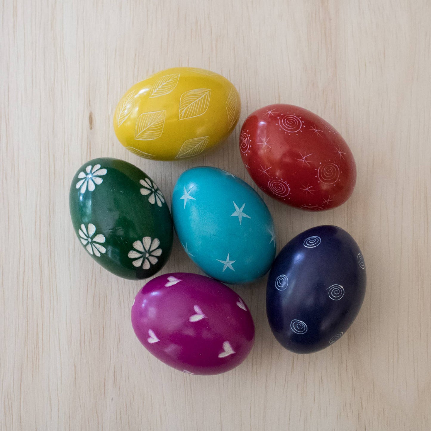 Colorful Etched Eggs