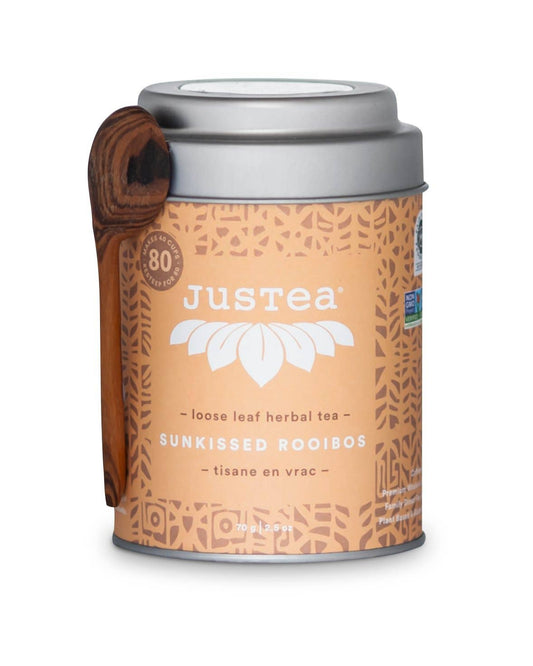 JusTea - Sunkissed Rooibos Tin with Spoon - CJ Gift Shoppe
