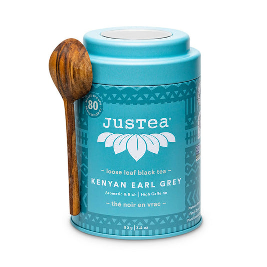JusTea - Kenyan Earl Grey Tin with Spoon - CJ Gift Shoppe