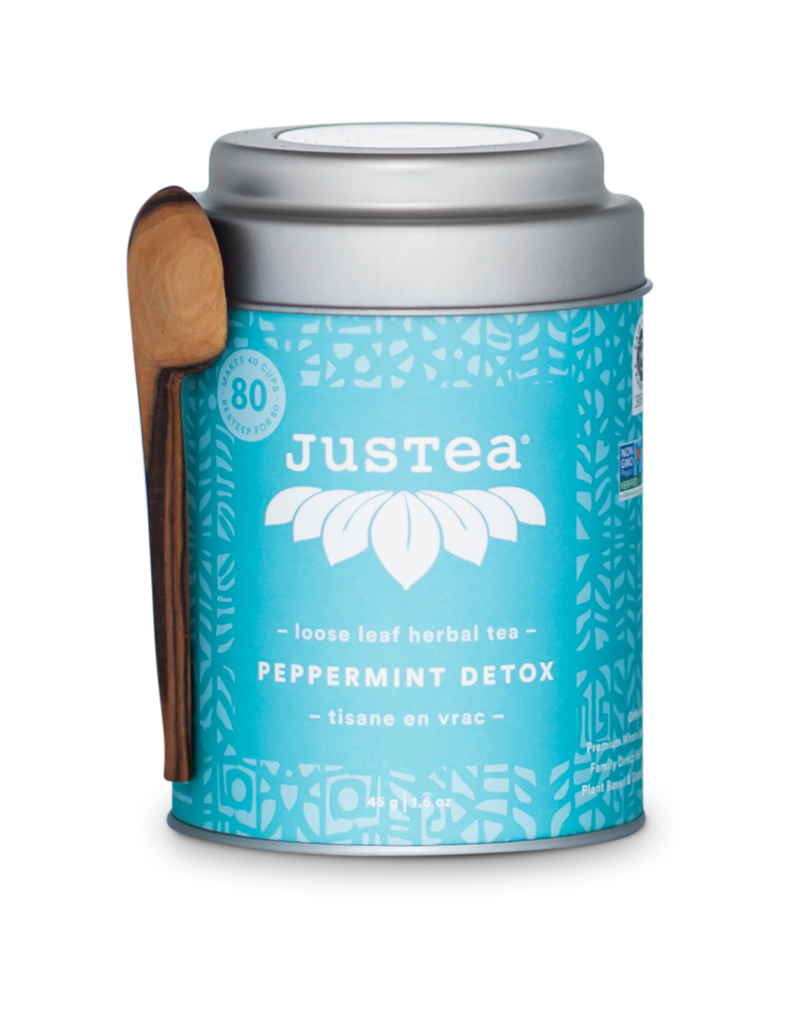 JusTea - Peppermint Detox Tin with Spoon - CJ Gift Shoppe