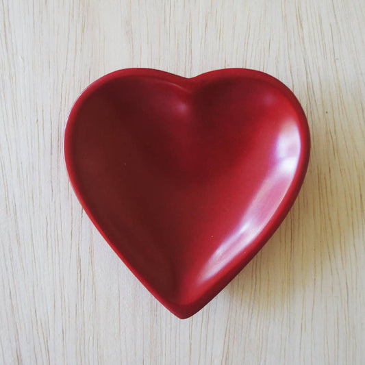 Heart Dish -Plain Red - CJ Gift Shoppe