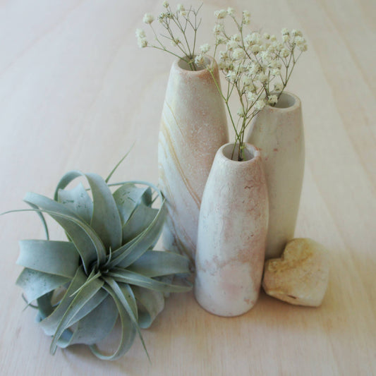 Medium Natural Candleholder Vases - CJ Gift Shoppe