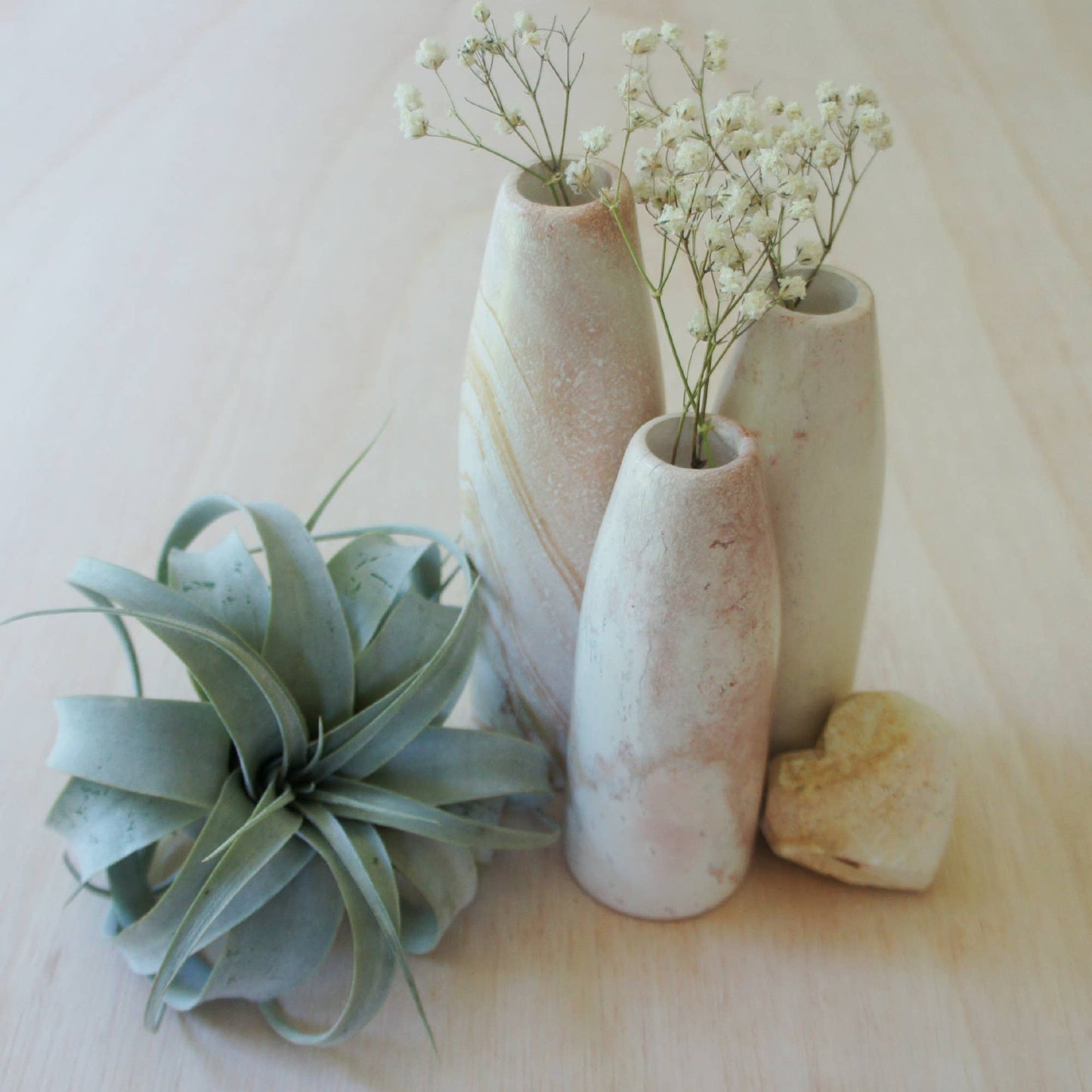 Large Natural Candleholder Vases - CJ Gift Shoppe