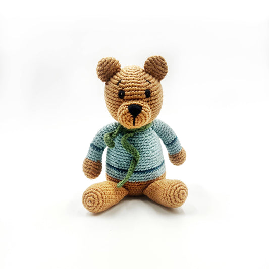 Teddy Bear Rattle-Teal