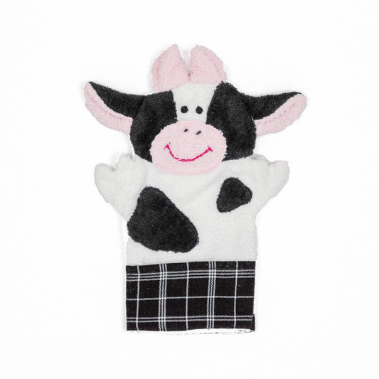 Cow Puppet Washcloth