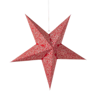 Large Red Swirling Star Lantern - CJ Gift Shoppe