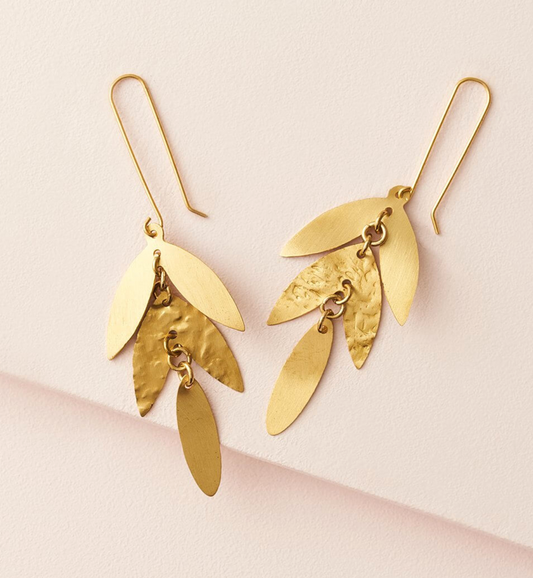Leaf Drop Chameli Earrings - CJ Gift Shoppe