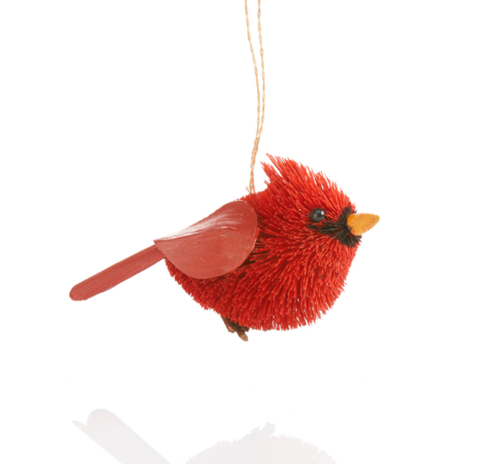 Buri Cardinal Birdie Ornament - CJ Gift Shoppe