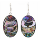 Lavender Frost Abalone Oval Earrings - CJ Gift Shoppe