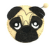 Pug Puppy Felt Coin Purse