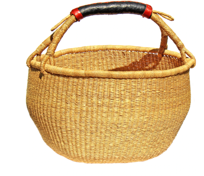 Extra Large Natural Bolga Market Basket - CJ Gift Shoppe