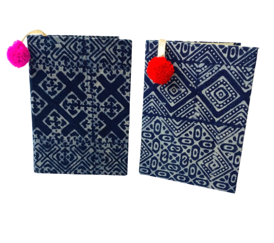 Oasis Indigo Batik Lined Notebook - CJ Gift Shoppe