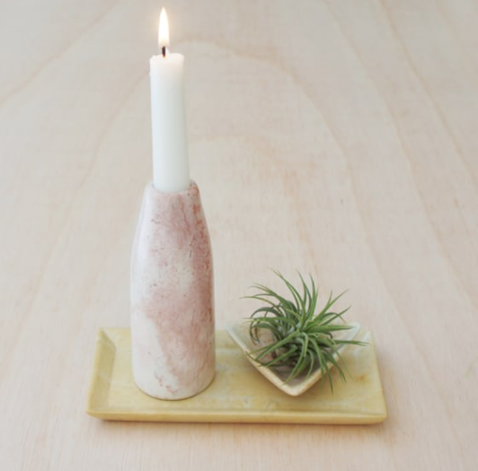 Small Natural Candleholder Vase - CJ Gift Shoppe