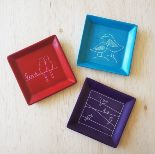 Colorful Square Animal Dish - CJ Gift Shoppe