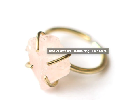 Rose Quartz Pronged Ring - CJ Gift Shoppe