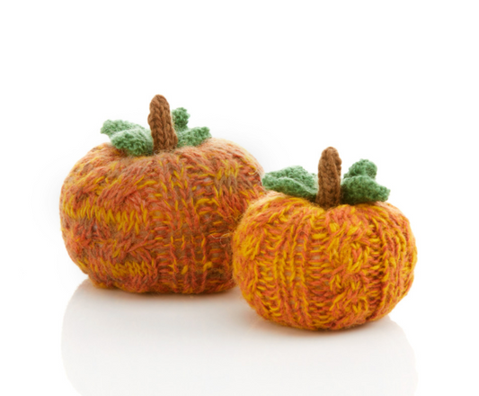 Set of 2 - Knit Pumpkin Patch - CJ Gift Shoppe