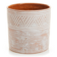 Small Etched Cylinder Terracotta Planter - CJ Gift Shoppe