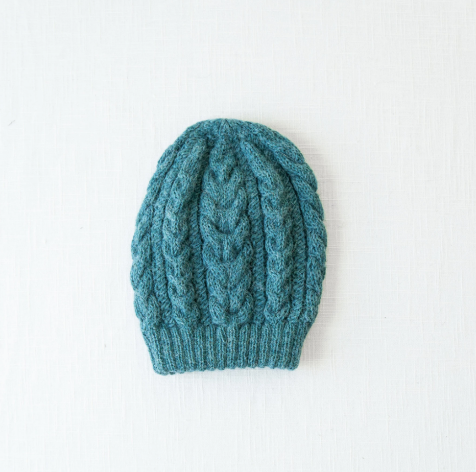 Upcycled Cable Hat - CJ Gift Shoppe