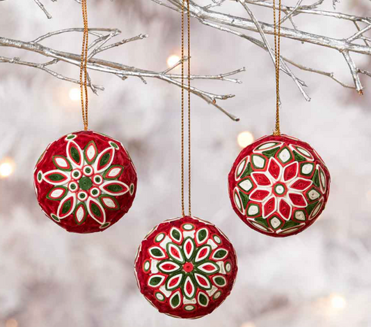 Quilled Christmas Ball Ornament - CJ Gift Shoppe