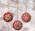 Quilled Christmas Ball Ornament-Red