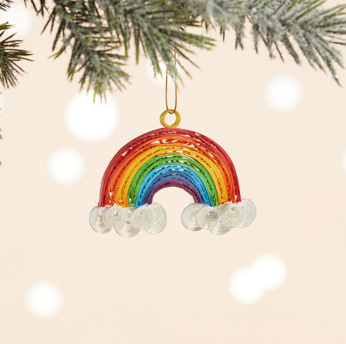 Quilled Rainbow Ornament - CJ Gift Shoppe