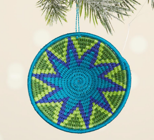 Star Sisal Basket Ornament - CJ Gift Shoppe