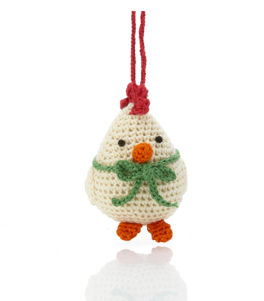 Barnyard Crochet Chicken Ornament - CJ Gift Shoppe