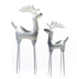 Hammered Silver Reindeer