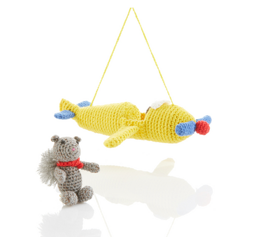 Pilot Squirrel Crocheted Ornament - CJ Gift Shoppe