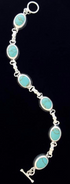 Semi-Precious Stone Inlaid Tennis Bracelet