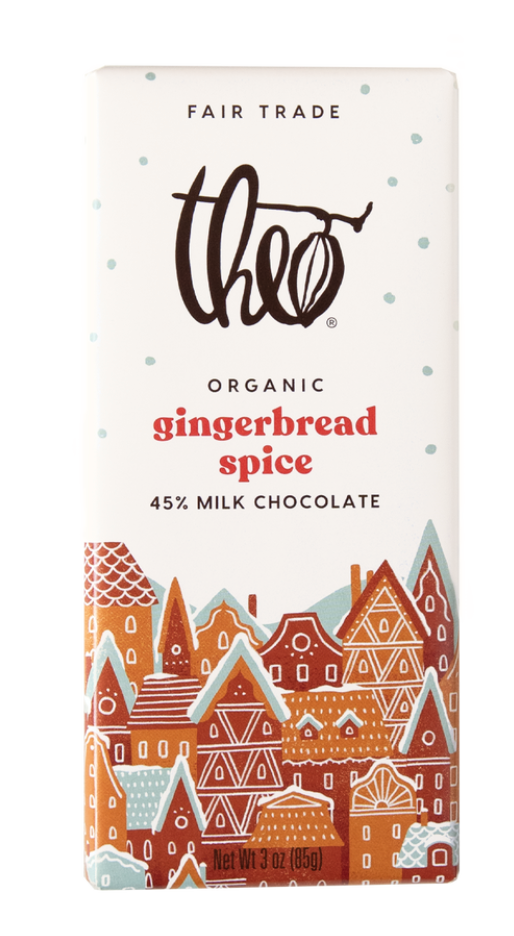 Theo Chocolate Gingerbread Spice - CJ Gift Shoppe