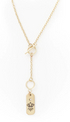 Ruchi Charm Drop Lariat Necklace- Lotus