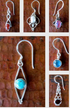 Sterling Silver Earrings with Semi-Precious Stone