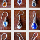 Sterling Silver Earrings with Semi-Precious Stone