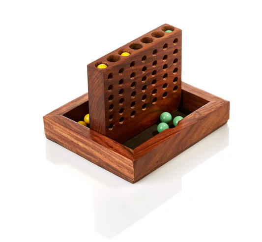 Four-in-a-Row Wood Game