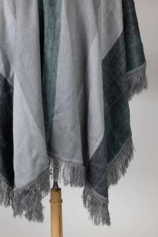 Frozen Pines Hooded Poncho