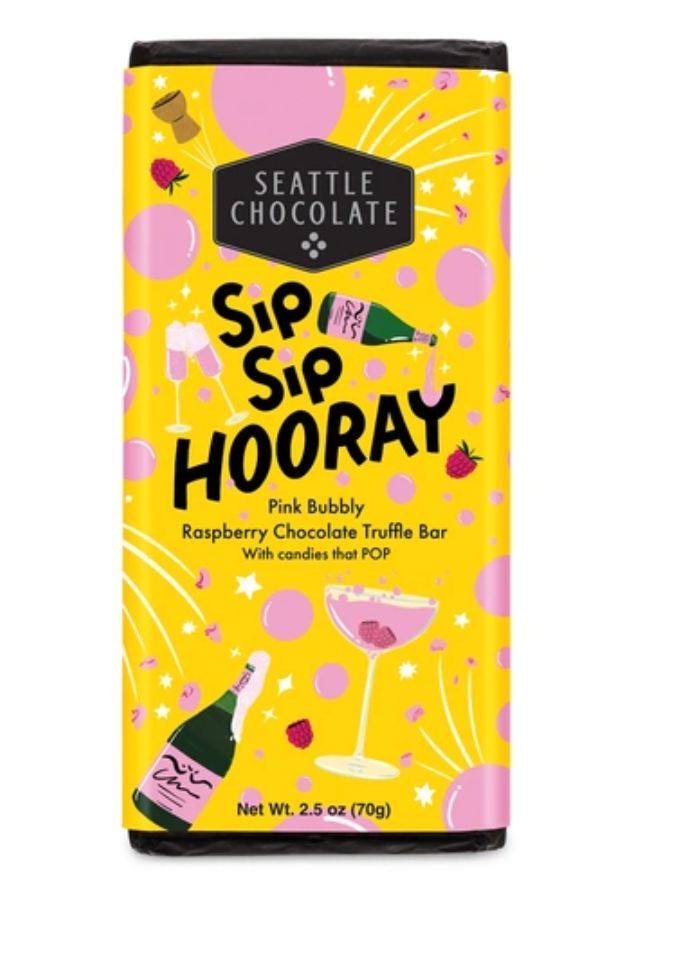 Celebrate "Sip Sip Hooray" Truffle Chocolate Bar