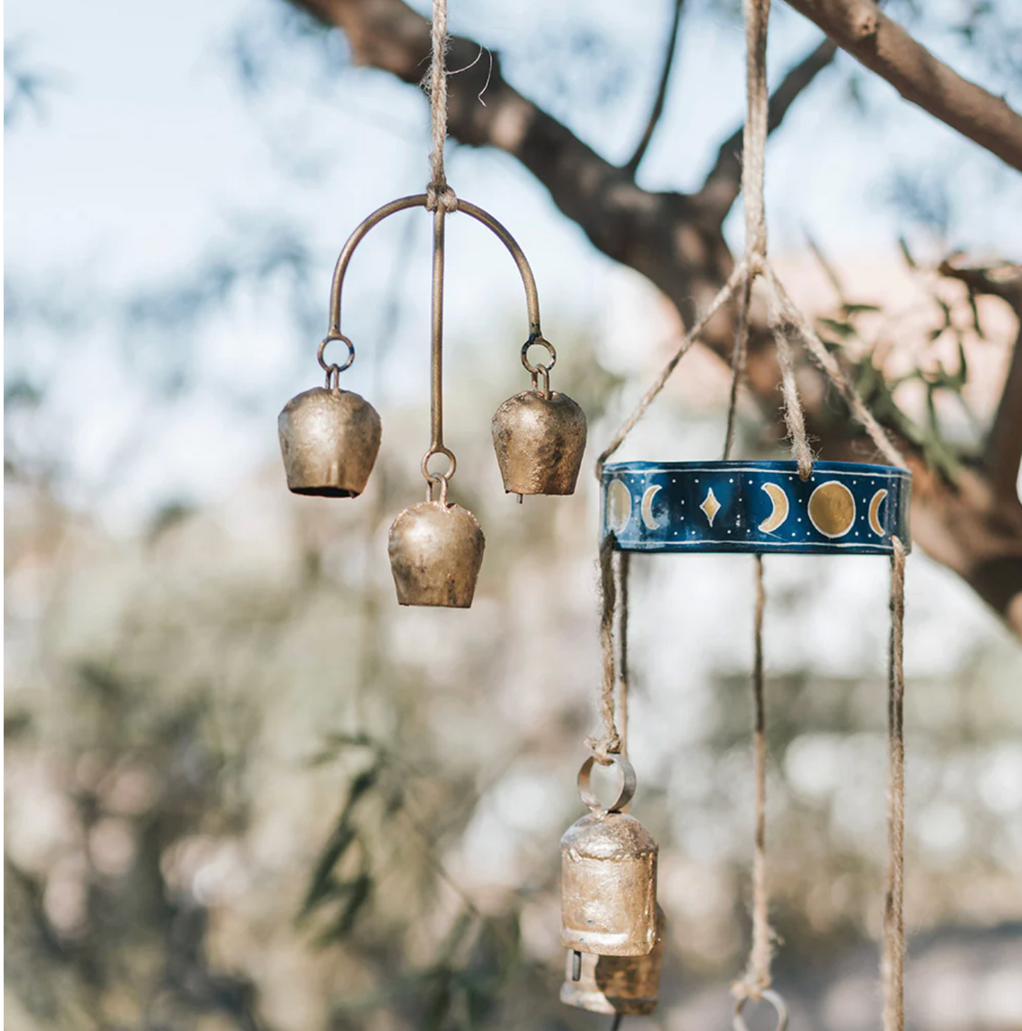 Tridevi Three Prong Rustic Bell Chime