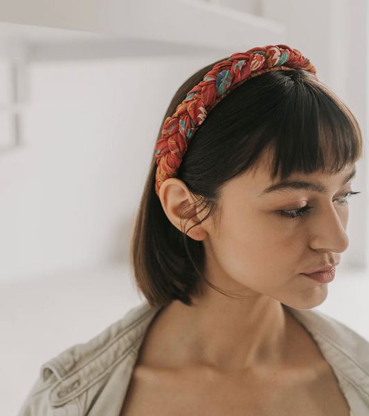 Braided Upcycled Sari Headband