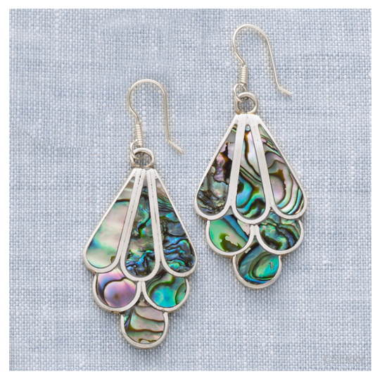 Abalone Deco Earrings - CJ Gift Shoppe