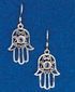 Spiral Hamsa Earrings