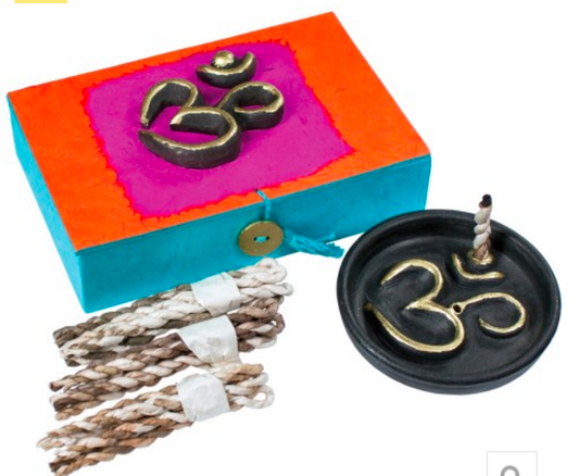 Rope Incense Box: Yoga Om - CJ Gift Shoppe